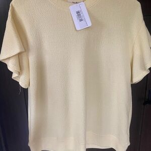 Women's light yellow boutique Top